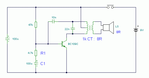 Electronic Canary-Circuit diagram