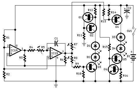 Fading LEDs-Circuit diagram