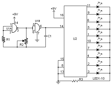 LED Chaser-Circuit diagram