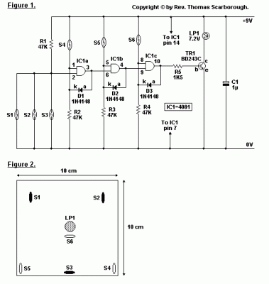 Magic Wand Conjuring Trick-Circuit diagram