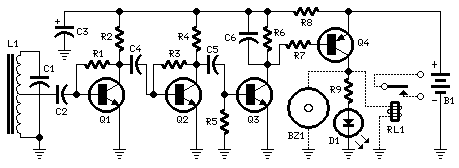 Magnetic-Radiation Remote-Control-Receiver circuit diagram