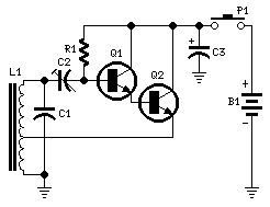 Magnetic-Radiation Remote-Control-Transmitter circuit diagram