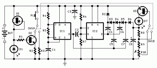 Self-powered Fast Battery-Tester-Circuit diagram