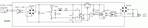 73 MHz Hallogene Lamp Radio-Controlled-Circuit diagram