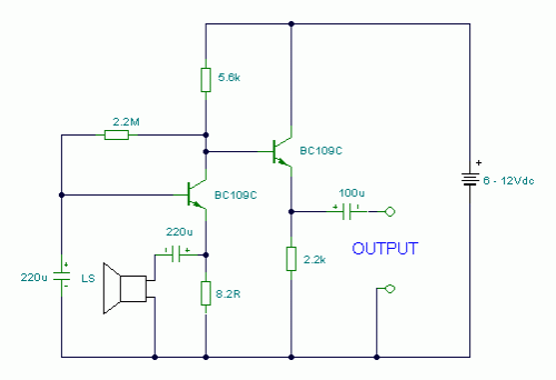 Speaker Microphone Circuit-Circuit diagram