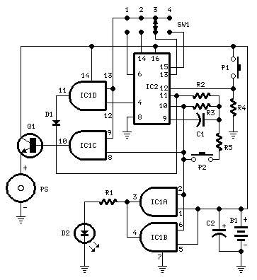 Timed Beeper-Circuit diagram Timed Beeper-Circuit diagram