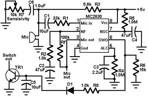 Voice activated switch - cir17