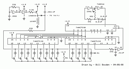 12 Stage Neon Sequencer (NE-2 / NE-51)-Circuit diagram