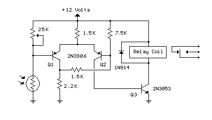How to build Photo Electric Street Light - circuit diagram