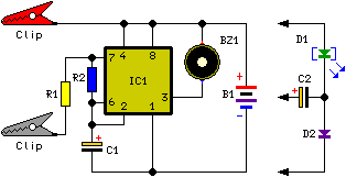 Water Level Alert Circuit Schematic-Circuit diagram