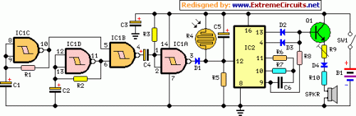 Cricket Chirping Generator Circuit Diagram-Circuit diagram
