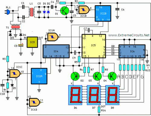 Digital Remote Thermometer-Circuit diagram