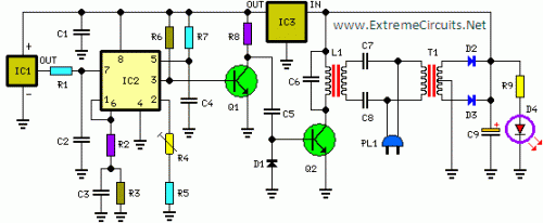 Digital Remote Thermometer-Circuit diagram