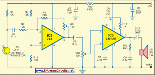 Receiver circuit diagram: