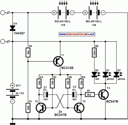 High-intensity LED Warning Flasher-Circuit diagram