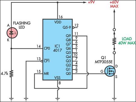 One Of Nine Sequencer-Circuit diagram