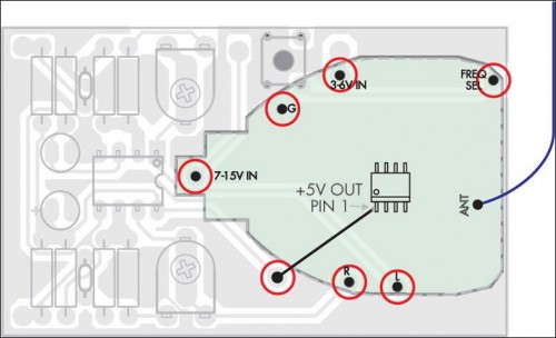 Quality Stereo Wireless Microphone or Audio Link pcb parts layout 2