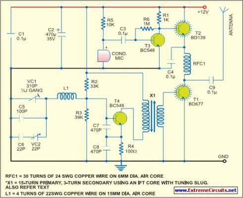 Simple Short-Wave Transmitter-Circuit diagram