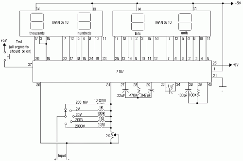 Digital Voltmeter-Circuit diagram
