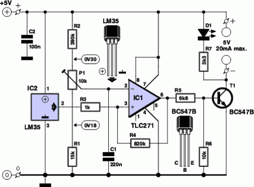 How to build Temperature-Controlled Switch - circuit diagram