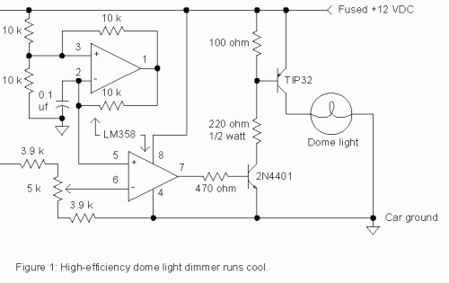 Dome Lamp Dimmer-Circuit diagram