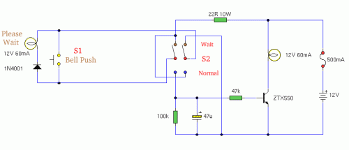 Doorbell for the Deaf-Circuit diagram