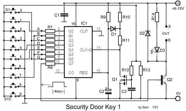 How to build Security Door electronic Key - circuit diagram fiat uno manual free download 