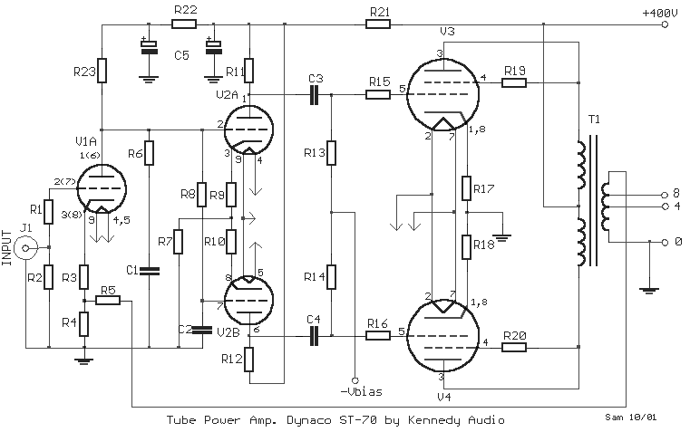 How to build Tube Power amp Dynaco ST-70 - circuit diagram t1 wiring diagram pdf 