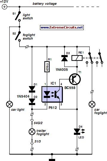How to build Fog Lamp Sensor Circuit - circuit diagram vintage camper wiring diagram 