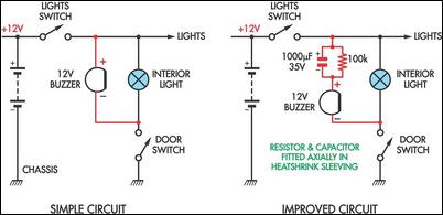 How to build Simple Headlight Reminders - circuit diagram simple wiring diagram for harley s 