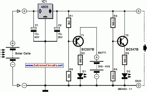 How to build Solar Cell Voltage Regulator - circuit diagram delco radio wiring diagram circuit board 